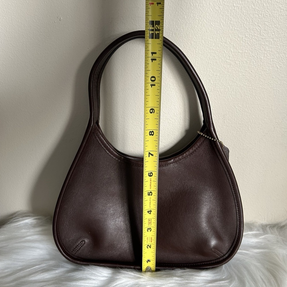 Coach Ergo 9027 Mahogany Brown Glove Tanned Leather Hobo Bag Good - Picture 10 of 11